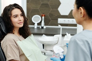 Woman at dental appointment