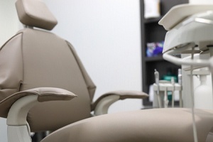 Empty dental chair