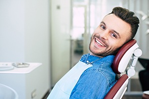 patient undergoing checkup to prevent dental emergencies in Palm Bay